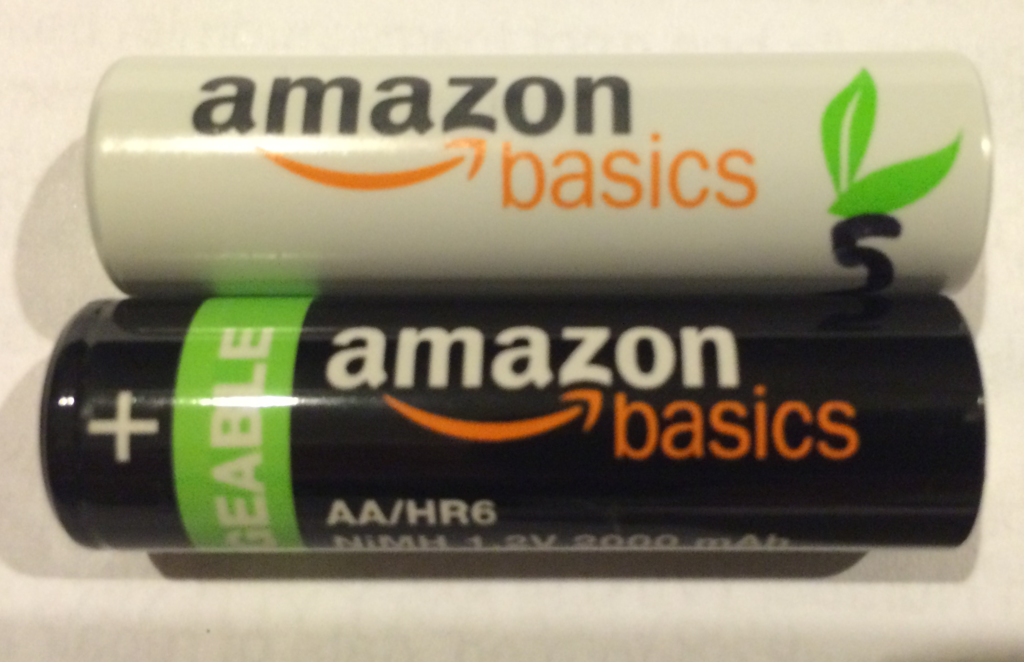 Amazon AA Rechargeable Battery Dual: White vs Black 6